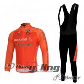 2011 Europcar Long Sleeve Cycling Jersey and Bib Pants Kits Orange