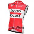 Lotto Soudal Wind Vest Red And White 2016