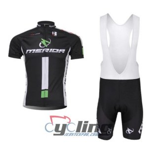 2014 Merida Cycling Jersey and Bib Shorts Kit Black White