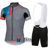 2016 Castelli Cycling Jersey and Bib Shorts Kit Gray