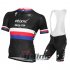2016 Etixx Quick step Cycling Jersey and Bib Shorts Kit Black Red
