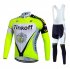 2017 Tinkoff Long Sleeve Cycling Jersey and Bib Pants Kit light green