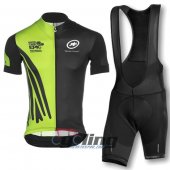 2016 Assos Cycling Jersey and Bib Shorts Kit Black Green