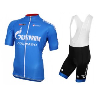 2016 Rusvelo Cycling Jersey and Bib Shorts Kit Blue White [B0126]