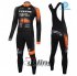 2016 Trek Long Sleeve Cycling Jersey and Bib Pants Kit Black Orange