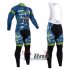 2015 SaxoBank Long Sleeve Cycling Jersey and Bib Pants Kits Blue