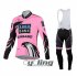 2015 Women Saxo Bank Long Sleeve Cycling Jersey and Bib Pants Ki