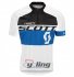 2016 Scott Cycling Jersey and Bib Shorts Kit White Blue