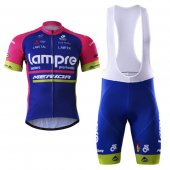 2017 Lampre Merida Cycling Jersey and Bib Shorts Kit blue