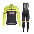 2017 Trek Segafredo Long Sleeve Cycling Jersey and Bib Pants Kit green black