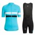 2016 Women Sky Cycling Jersey and Bib Shorts Kit Blue White