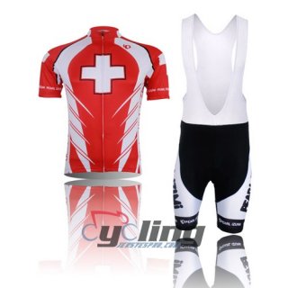 2010 Pearl Izumi Cycling Jersey and Bib Shorts Kit Red White