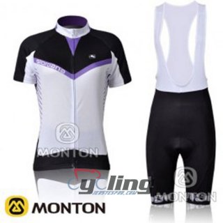 2011 Women Giord Cycling Jersey and Bib Shorts Kit White Bla [Ba1442]