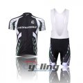 2012 Cannondale Garmin Cycling Jersey and Bib Shorts Kit Black White