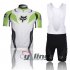2013 Fox Cycling Jersey and Bib Shorts Kit White Green