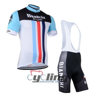 2014 Bianchi Cycling Jersey and Bib Shorts Kit Black Sky Blu [Ba0991]