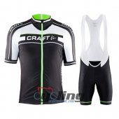 2016 Craft Cycling Jersey and Bib Shorts Kit Green Black