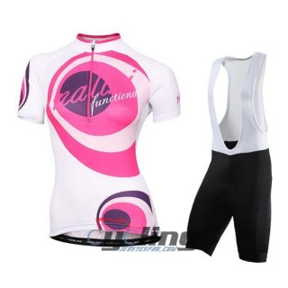2016 Women Nalini Cycling Jersey and Bib Shorts Kit White Pi [Ba1460]