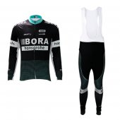 2017 Bora Long Sleeve Cycling Jersey and Bib Pants Kit black