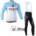 2014 Bianchi Long Sleeve Cycling Jersey and Bib Pants Kits White