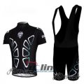 2011 Bianchi Cycling Jersey and Bib Shorts Kit Black White