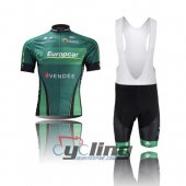 2014 Europcar Cycling Jersey and Bib Shorts Kit Green Black