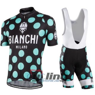 2016 Bianchi Cycling Jersey and Bib Shorts Kit Black Green