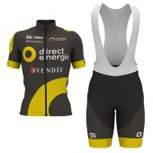 2017 Direct Energie Cycling Jersey and Bib Shorts Kit marrone