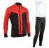 2017 Northwave Long Sleeve Cycling Jersey and Bib Pants Kit red black