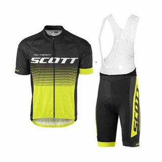 2017 Scott Cycling Jersey and Bib Shorts Kit green black