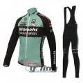 2016 Bianchi Long Sleeve Cycling Jersey and Bib Pants Kit Black