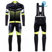 2016 Santini Long Sleeve Cycling Jersey and Bib Pants Kit Yellow Black