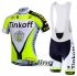 2016 Tinkoff Cycling Jersey and Bib Shorts Kit Green Black
