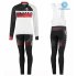 2016 Women Scott Long Sleeve Cycling Jersey and Bib Pants Kit White Black