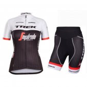2016 Women Trek Cycling Jersey and Bib Shorts Kit Black Red