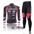 2012 Cube Long Sleeve Cycling Jersey and Bib Pants Kits Red Black