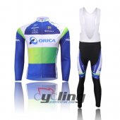 2013 Orica GreenEDGE Long Sleeve Cycling Jersey and Bib Pants Ki