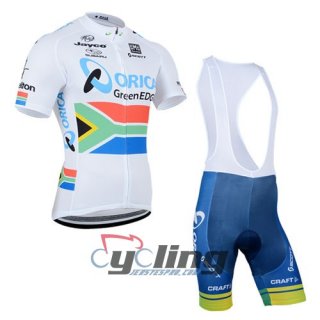 2014 Orica GreenEDGE Cycling Jersey and Bib Shorts Kit edge Whit