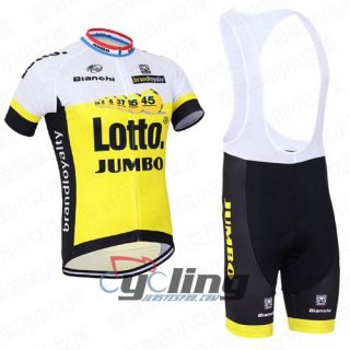2016 Lotto Soudal Cycling Jersey and Bib Shorts Kit White Ye [Ba0756]