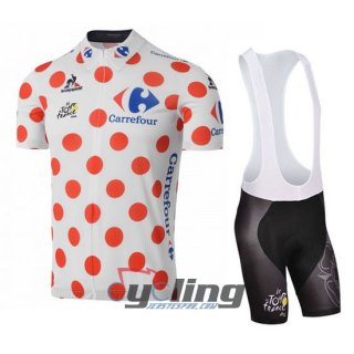 2016 Tour De France Cycling Jersey and Bib Shorts Kit Red Wh [Ba0932]