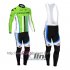 2014 Cannondale Garmin Long Sleeve Cycling Jersey and Bib Pants Kits Green White