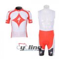 2014 Specialized Cycling Jersey and Bib Shorts Kit White Ora