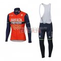 Bahrain Merida Cycling Jersey and Kit Long Sleeve 2017 red