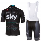 2017 Sky Cycling Jersey and Bib Shorts Kit blue