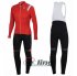 2016 Sportful Long Sleeve Cycling Jersey and Bib Pants Kit White Red