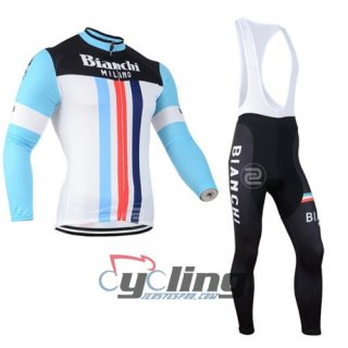 2014 Bianchi Long Sleeve Cycling Jersey and Bib Pants Kits Black