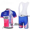2013 Lampre Cycling Jersey and Bib Shorts Kit Blue Red