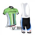 2014 Cannondale Garmin Cycling Jersey and Bib Shorts Kit Green White