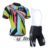 2014 Fox Cycling Jersey and Bib Shorts Kit Black Green