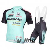 2016 Bianchi Cycling Jersey and Bib Shorts Kit Black Green